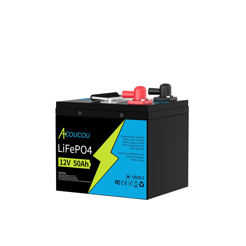Acoucou MaxOne 12V 50Ah Bluetooth Lithium LiFePO4 Deep Cycle Battery,R