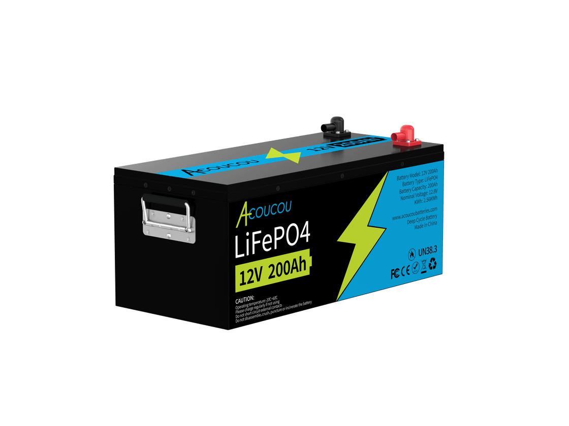 12V 200AH LiFePO4 Deep Cycle Lithium Battery RV Marine Off-Grid Solar  System US