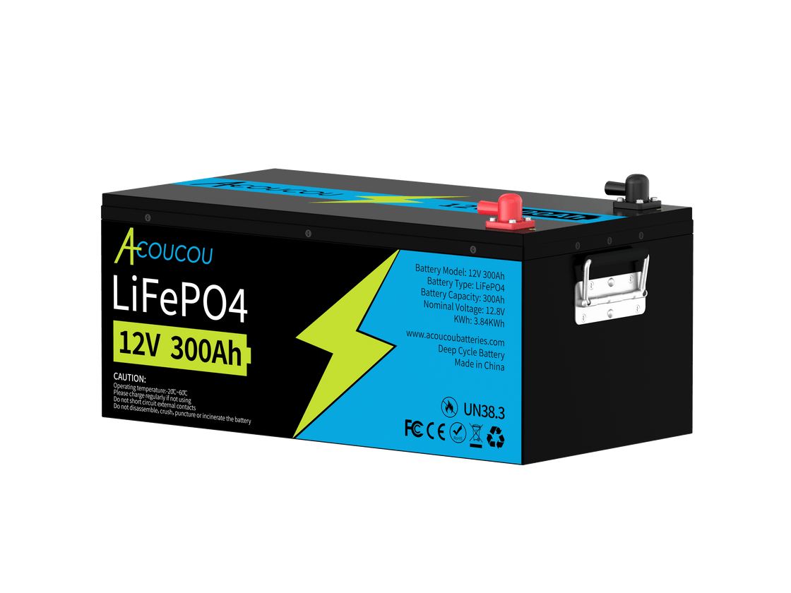 Acoucou MaxOne 12V 300Ah Bluetooth Lithium LiFePO4 Deep Cycle Battery