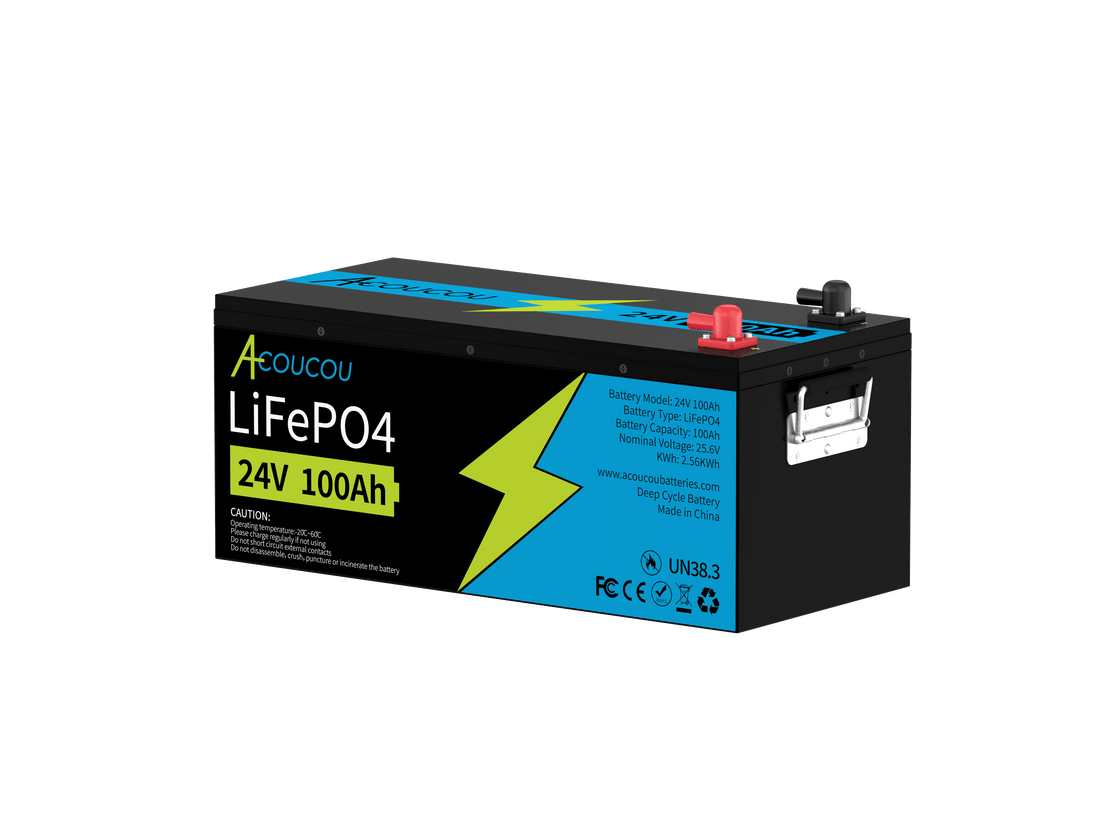 Acoucou MaxOne 24V 100Ah Bluetooth Lithium LiFePO4 Deep Cycle Battery